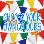 Choose from our many colours - then order your multicoloured bunting on-line with ease