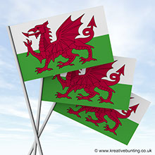 Welsh Paper Flags for events